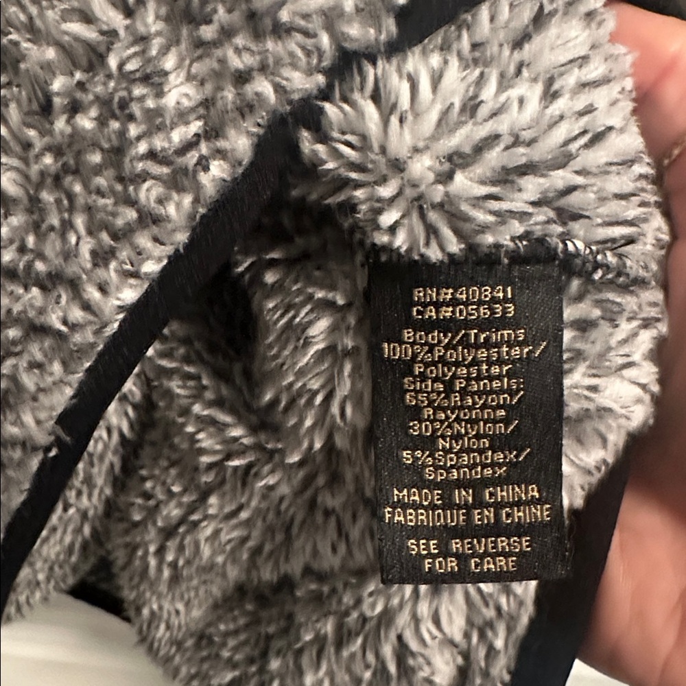 NWOT Wooly Bully Wear Grey Sherpa Turtleneck Jacket size M - Picture 9 of 12